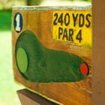 240 Yards Par 4 sign